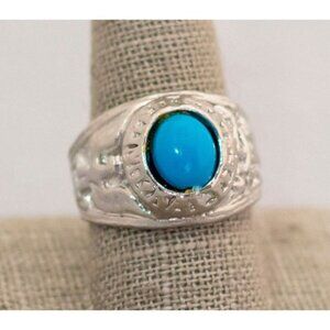 Size 10 medieval water stone vintage ring (C1)